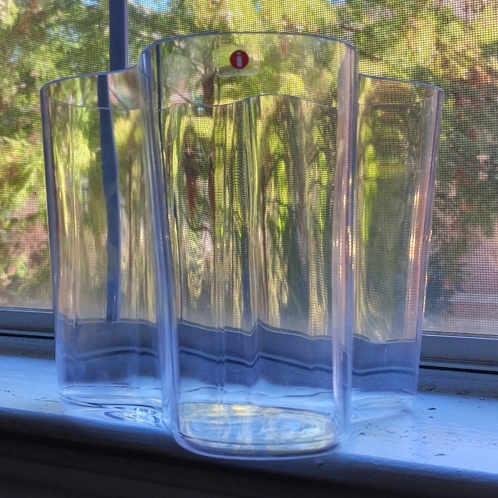 Alvar Aalto iitali Finland clear vase
